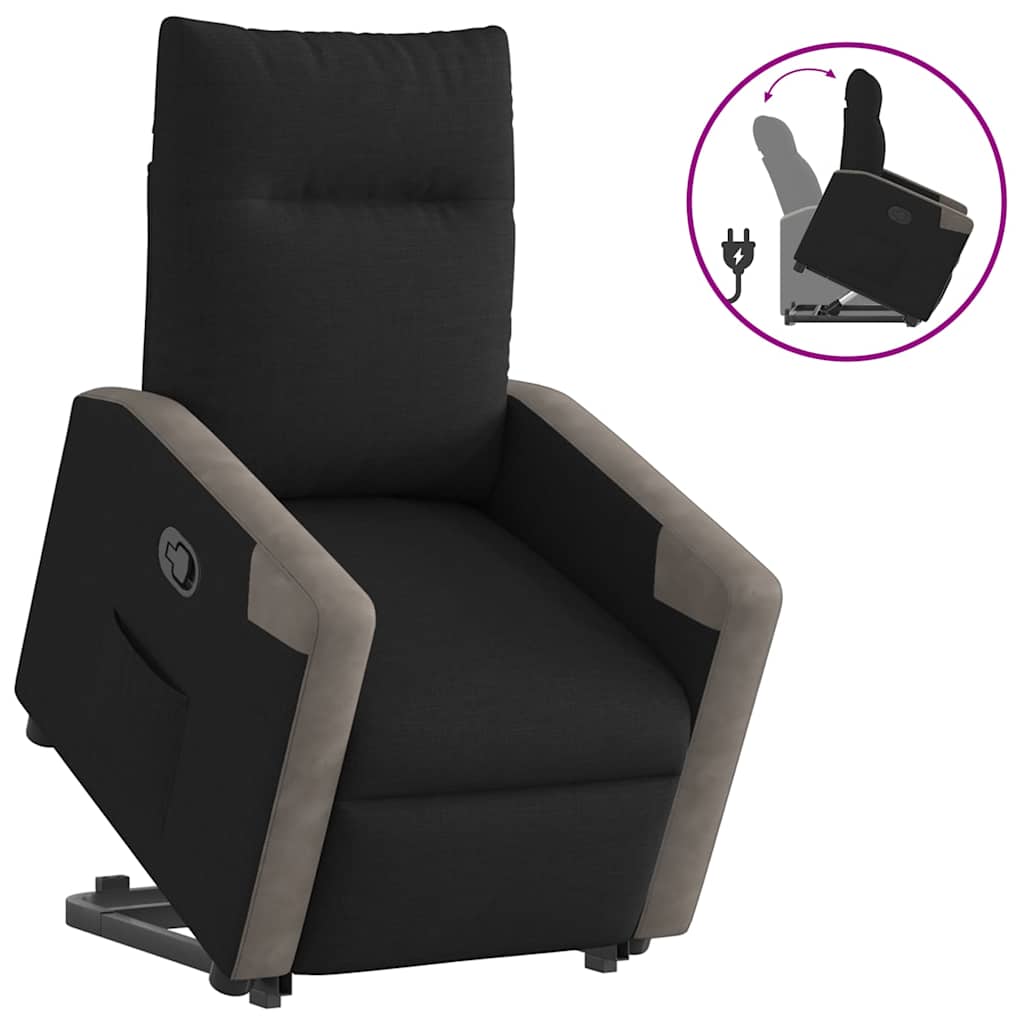 Fauteuil inclinable noir tissu - XIOS