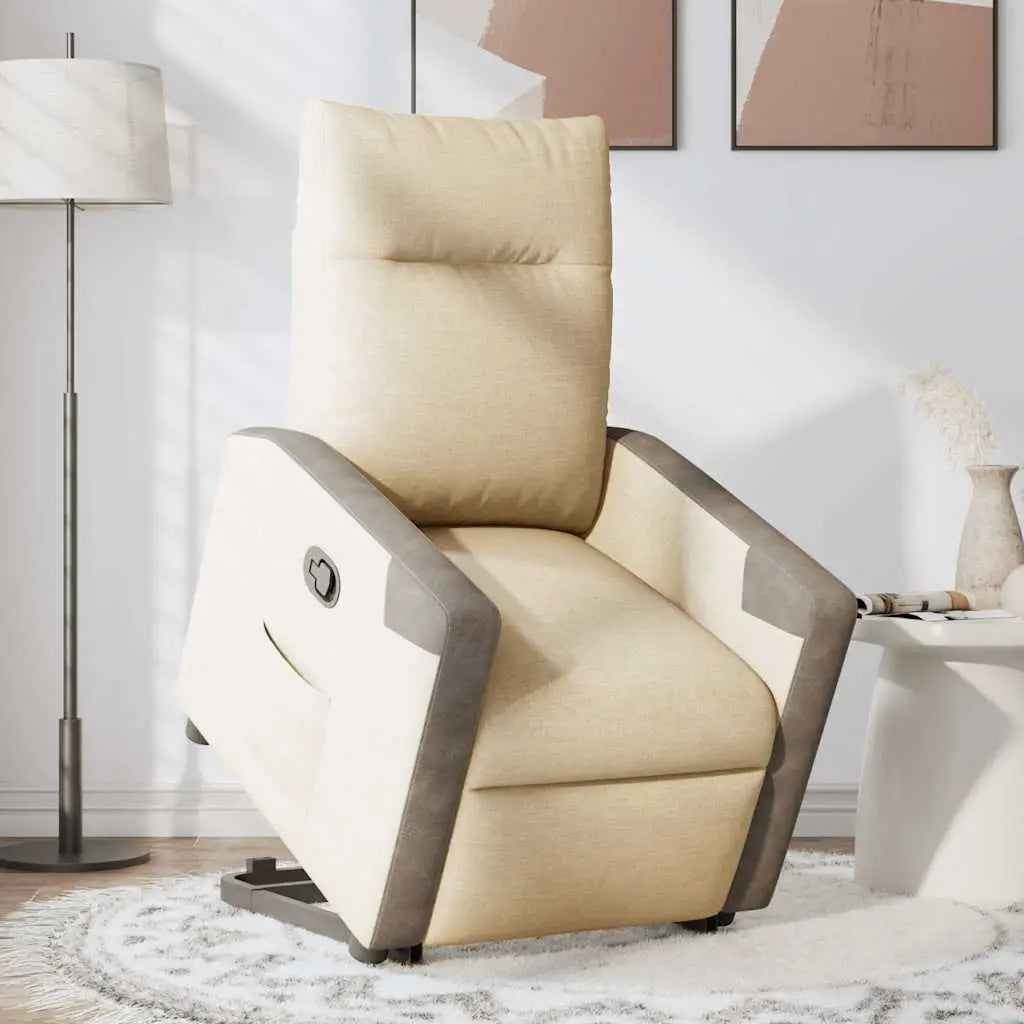 Fauteuil inclinable Crème Tissu - XIOS