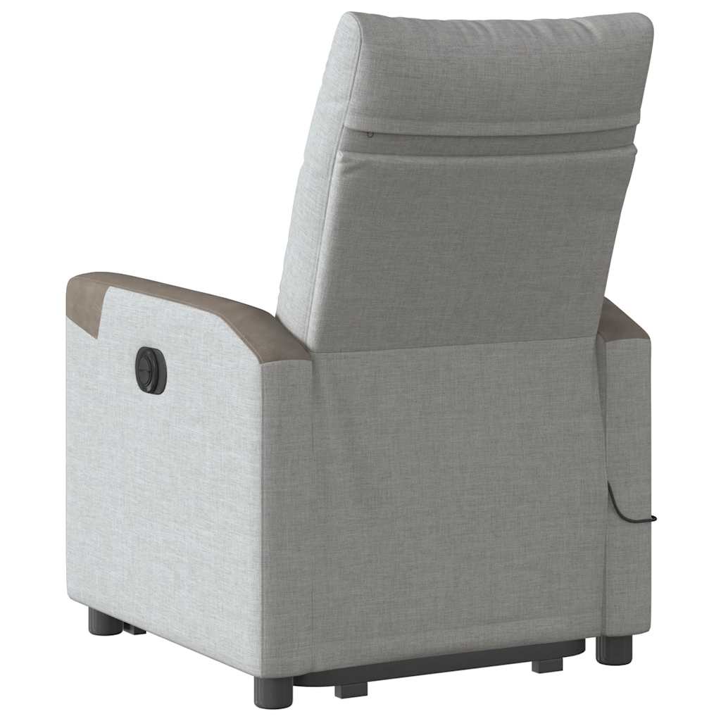 Fauteuil de massage inclinable gris nuage tissu - XIOS