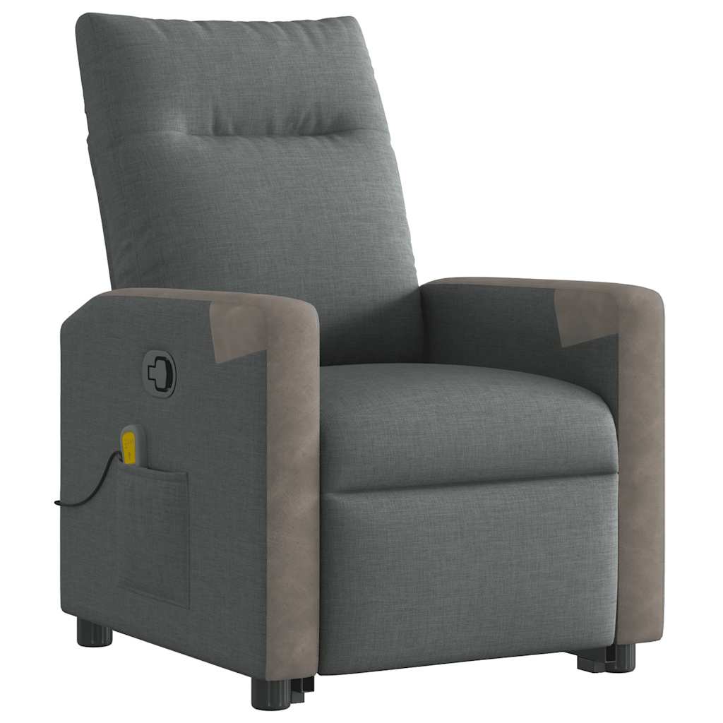 Fauteuil de massage inclinable Gris foncé Tissu - XIOS
