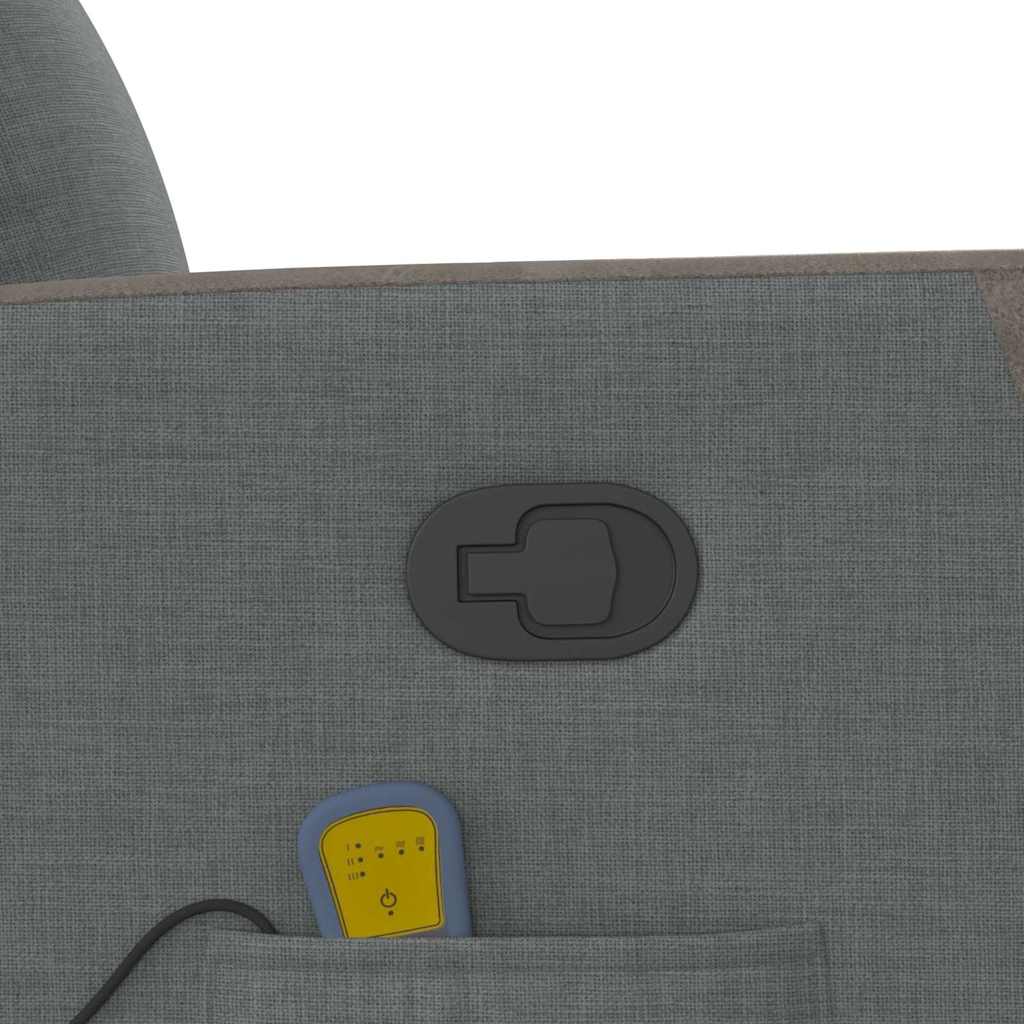 Fauteuil de massage inclinable Gris foncé Tissu - XIOS