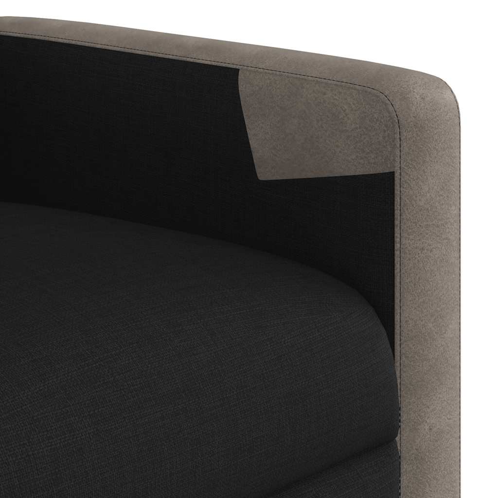 Fauteuil de massage inclinable Noir Tissu