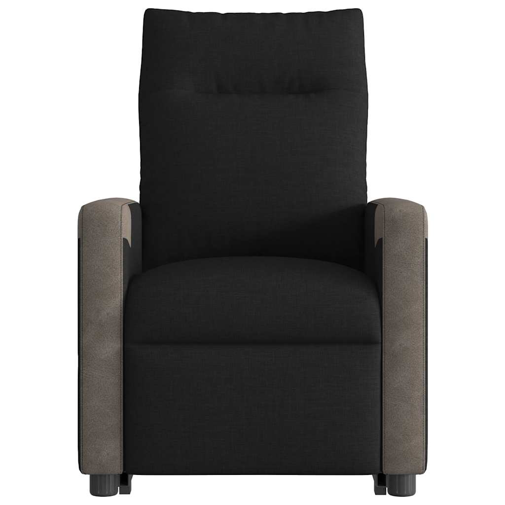 Fauteuil de massage inclinable Noir Tissu