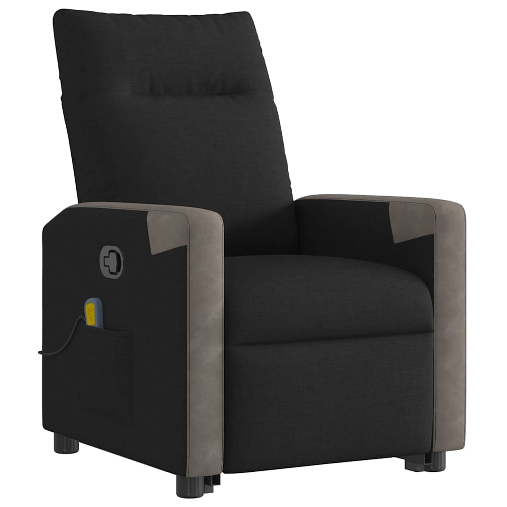 Fauteuil de massage inclinable Noir Tissu - XIOS