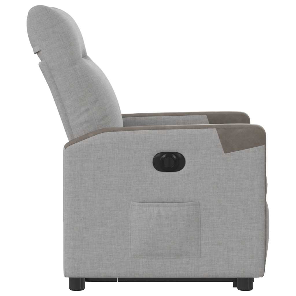 Fauteuil inclinable électrique gris nuage tissu