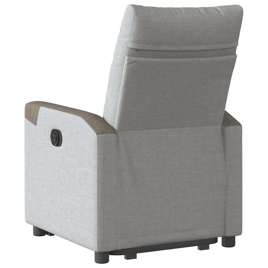 Fauteuil inclinable électrique gris nuage tissu - XIOS