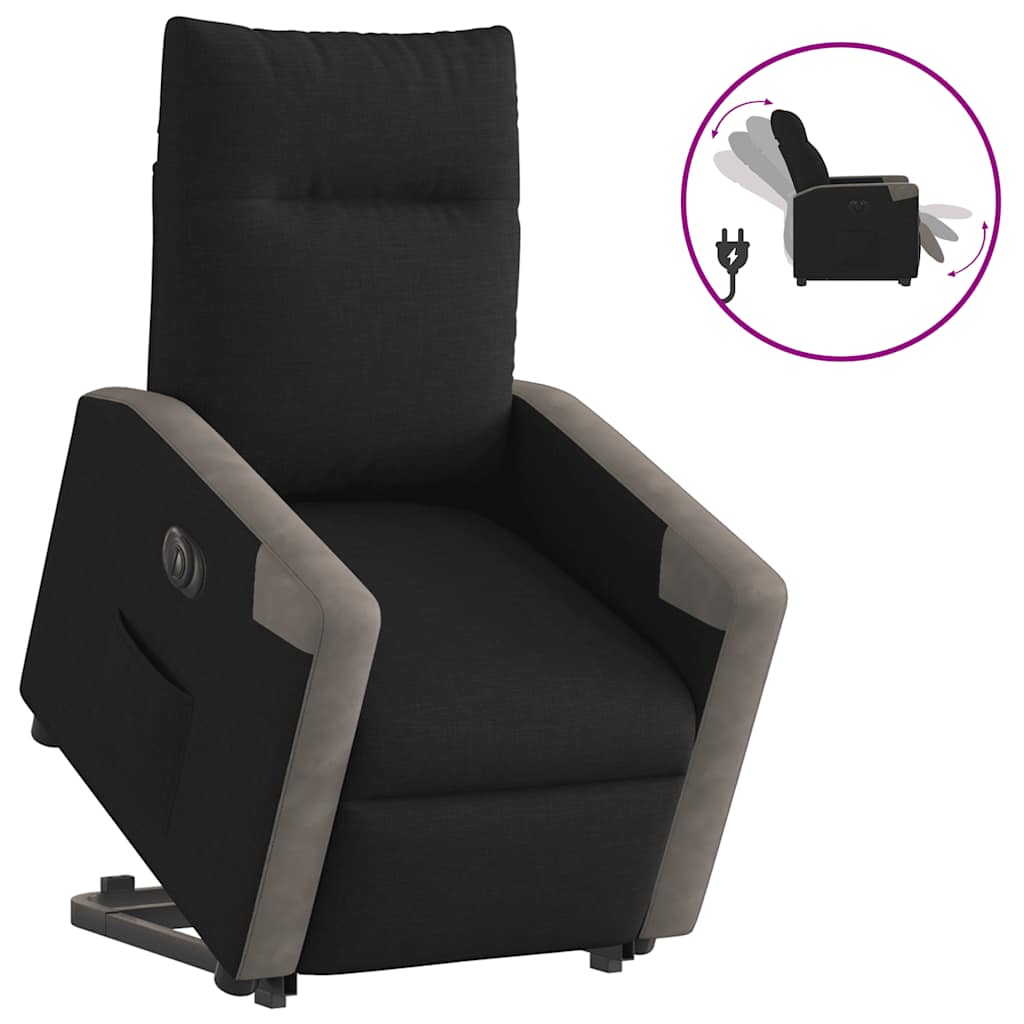 Fauteuil inclinable électrique noir tissu - XIOS