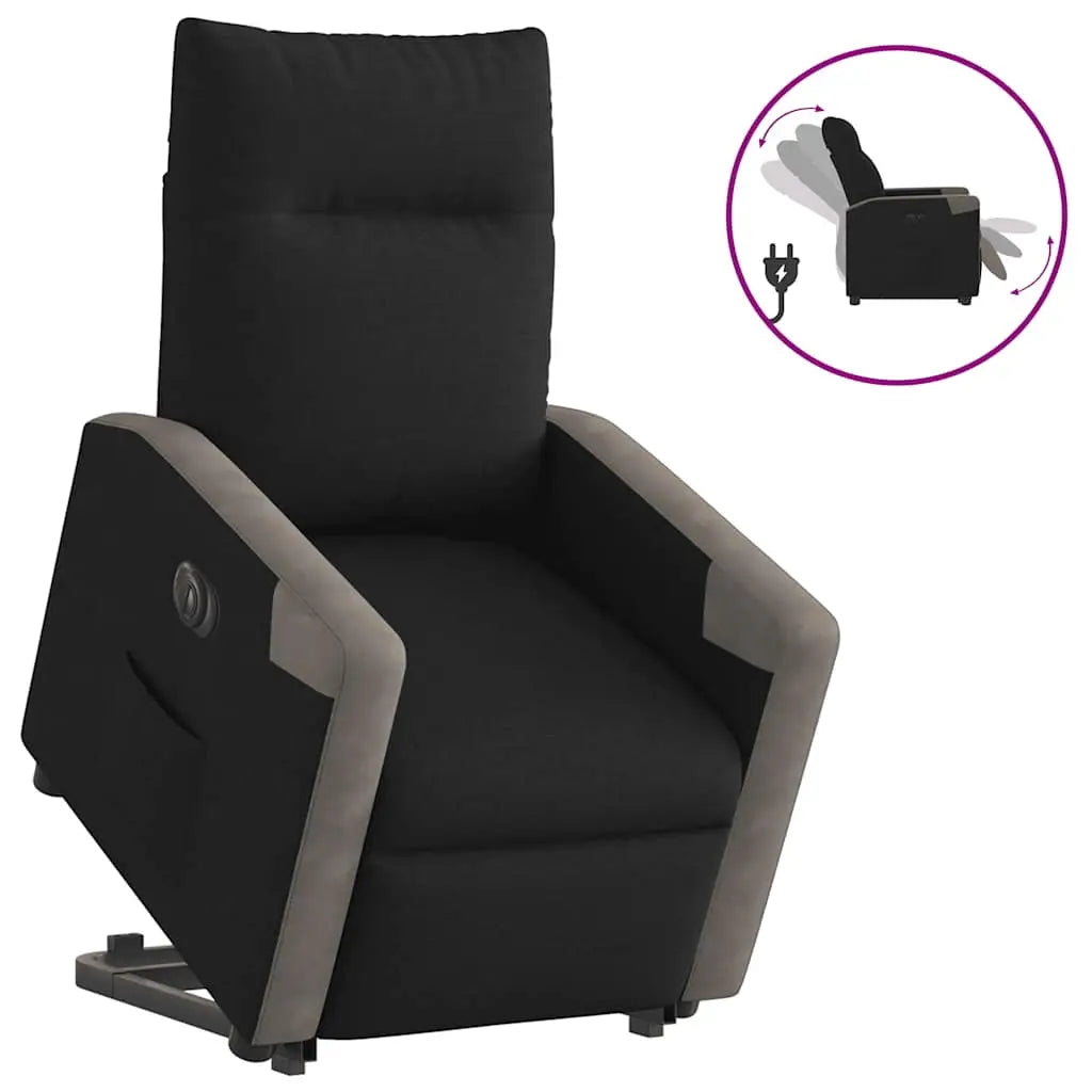 Fauteuil inclinable électrique noir tissu - XIOS