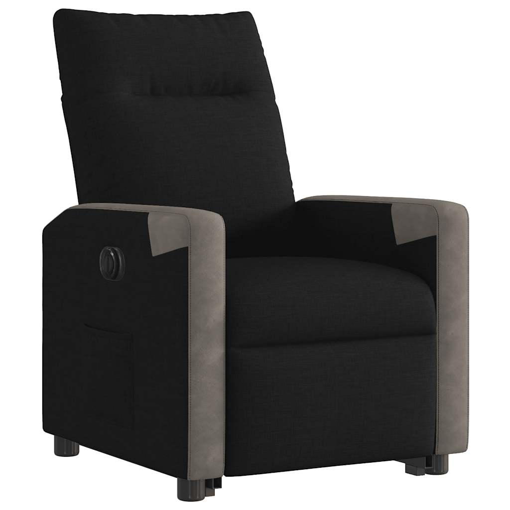 Fauteuil inclinable électrique noir tissu