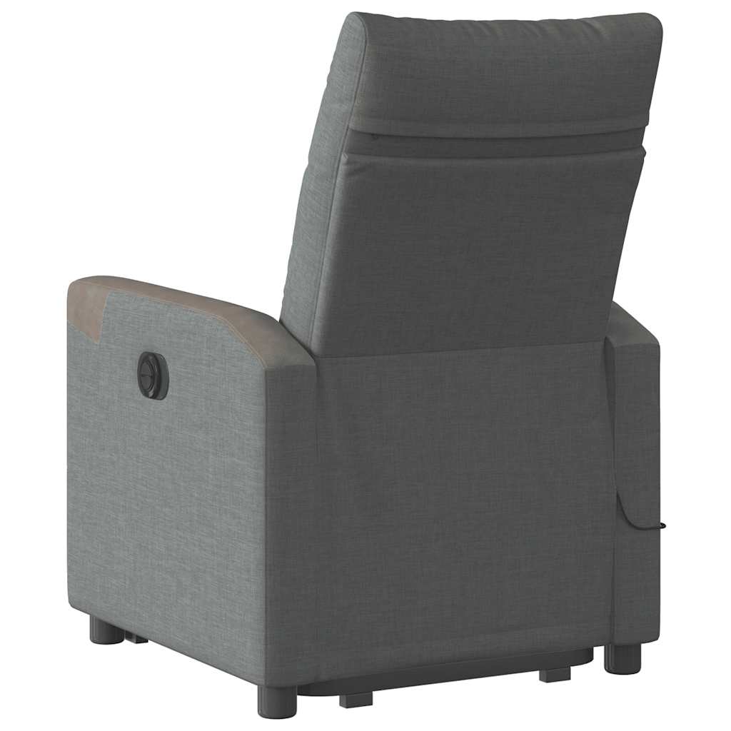 Fauteuil inclinable de massage électrique Gris foncé Tissu - XIOS