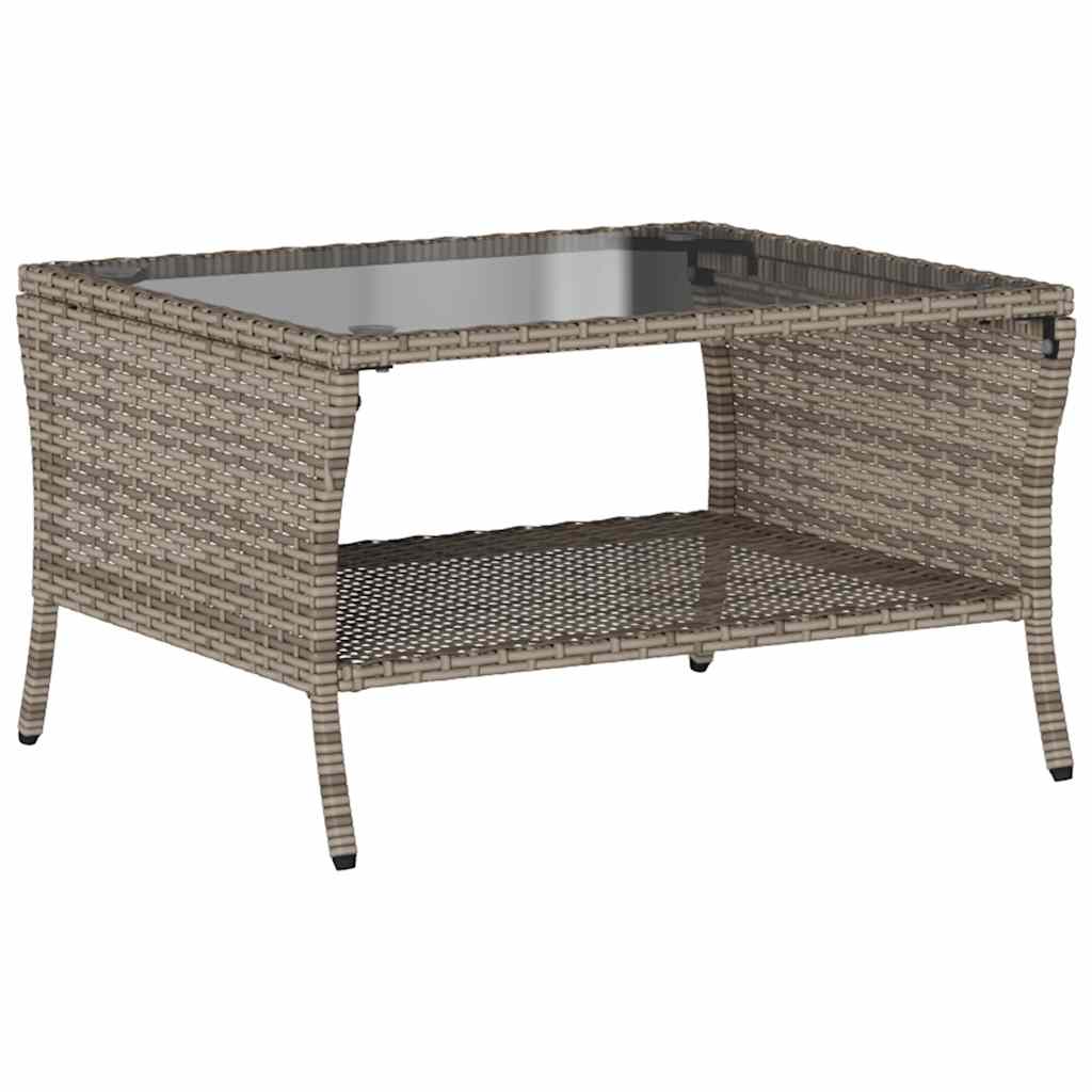 Ensemble de canapé de jardin 6 pcs avec coussins gris résine tressée