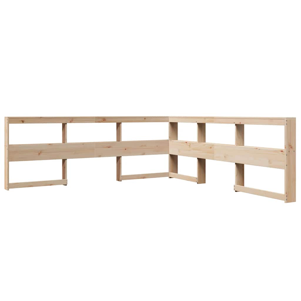 Lit bibliothèque sans matelas 200x200 cm bois massif de pin - XIOS