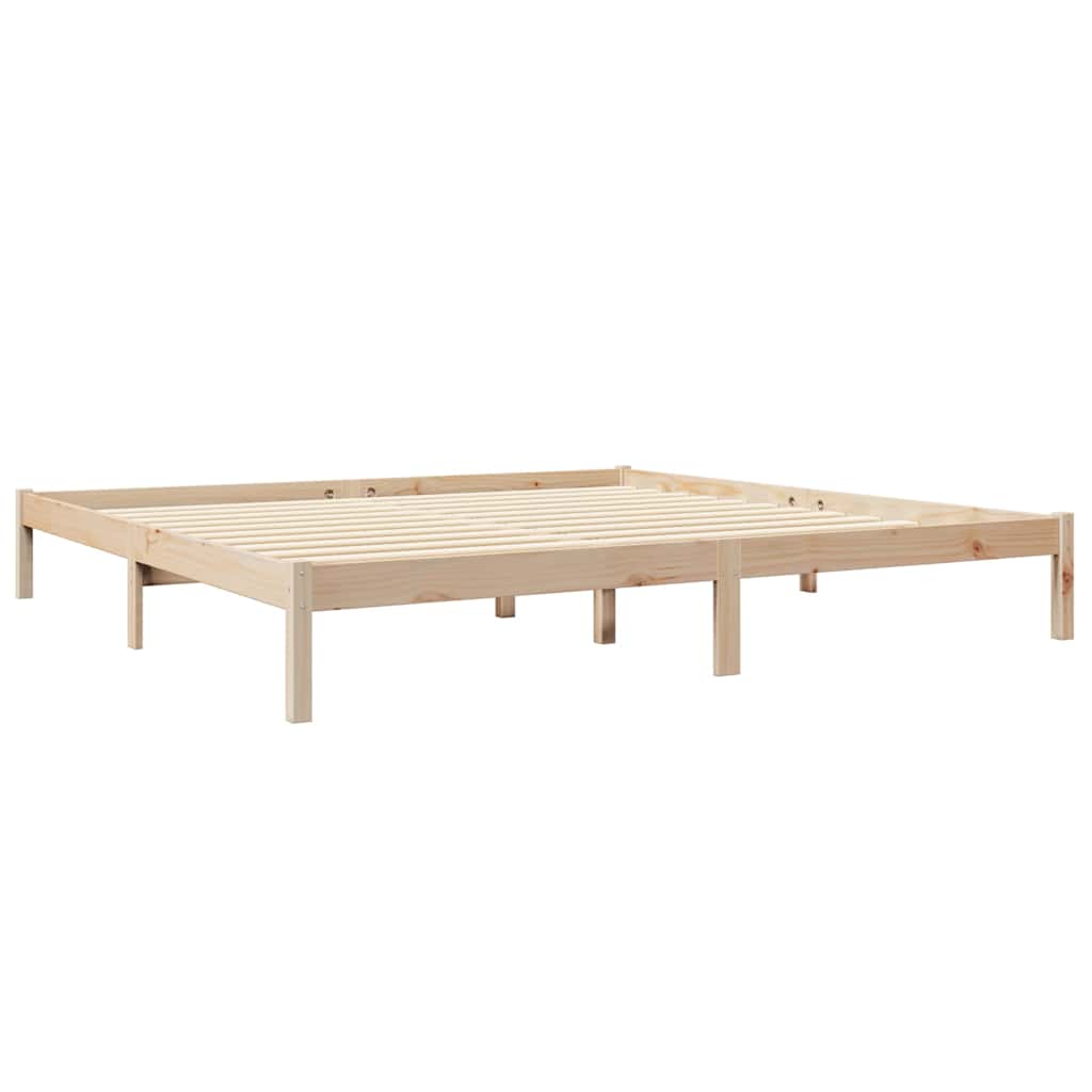 Lit bibliothèque sans matelas 180x200 cm bois massif de pin - XIOS