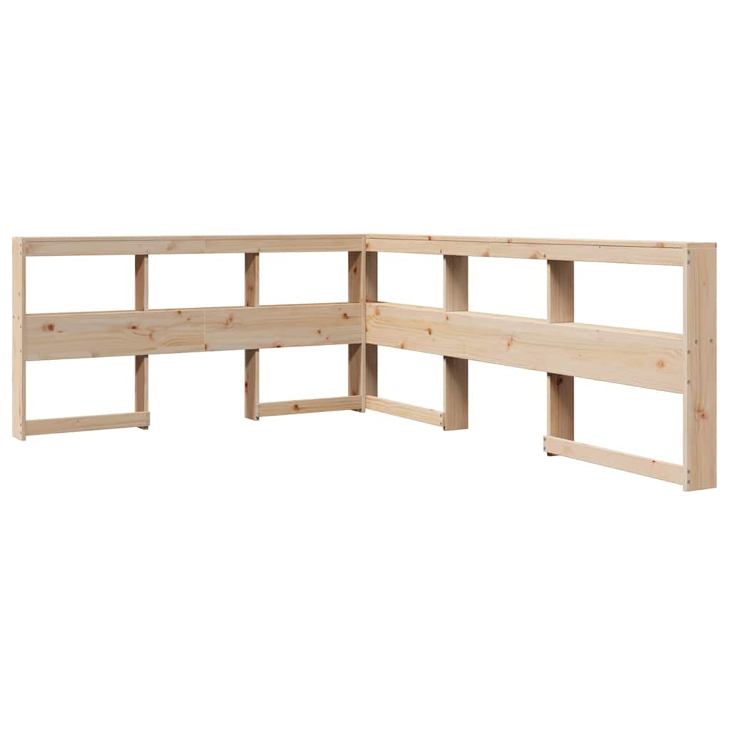 Lit bibliothèque sans matelas 150x200 cm bois massif de pin - XIOS