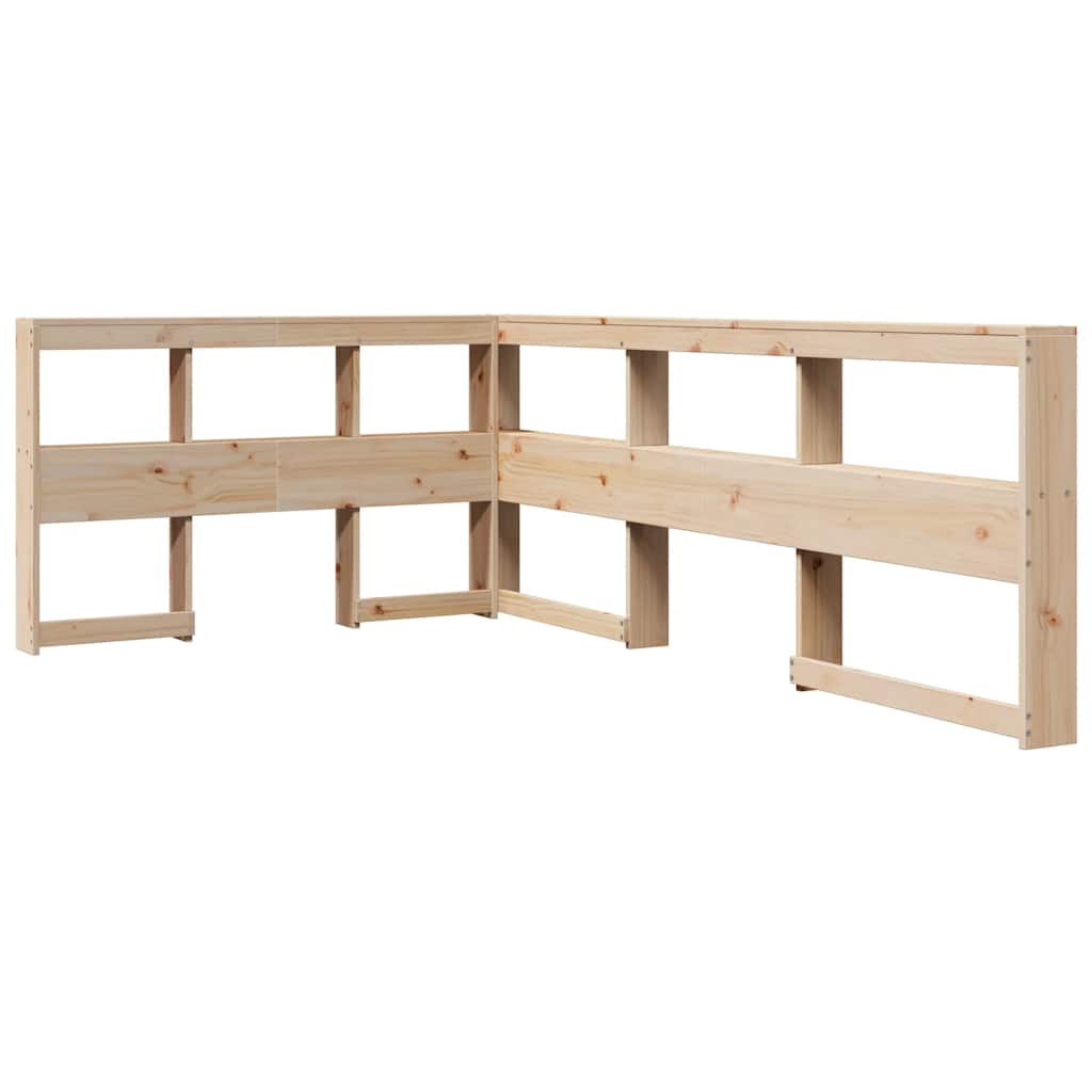 Lit bibliothèque sans matelas 120x200 cm bois de pin massif - XIOS