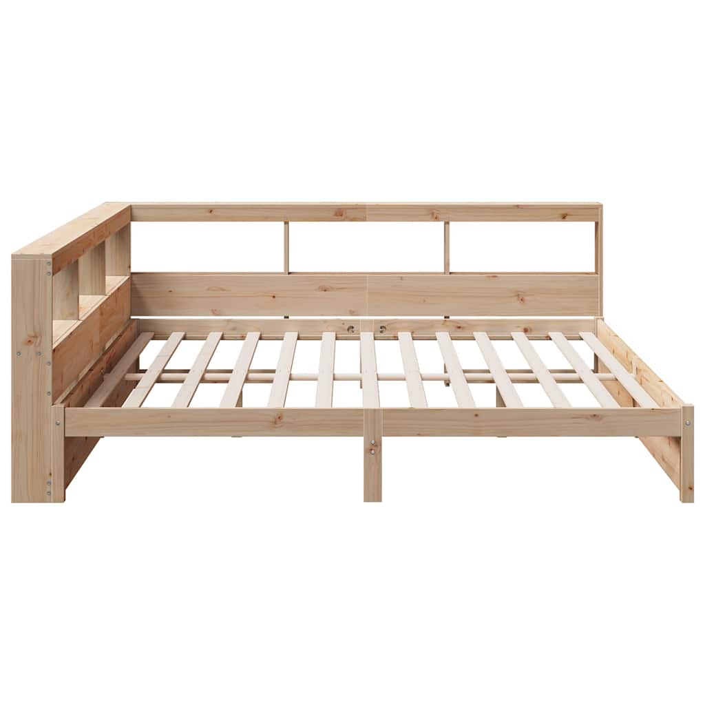 Lit bibliothèque sans matelas 180x200 cm bois massif de pin - XIOS