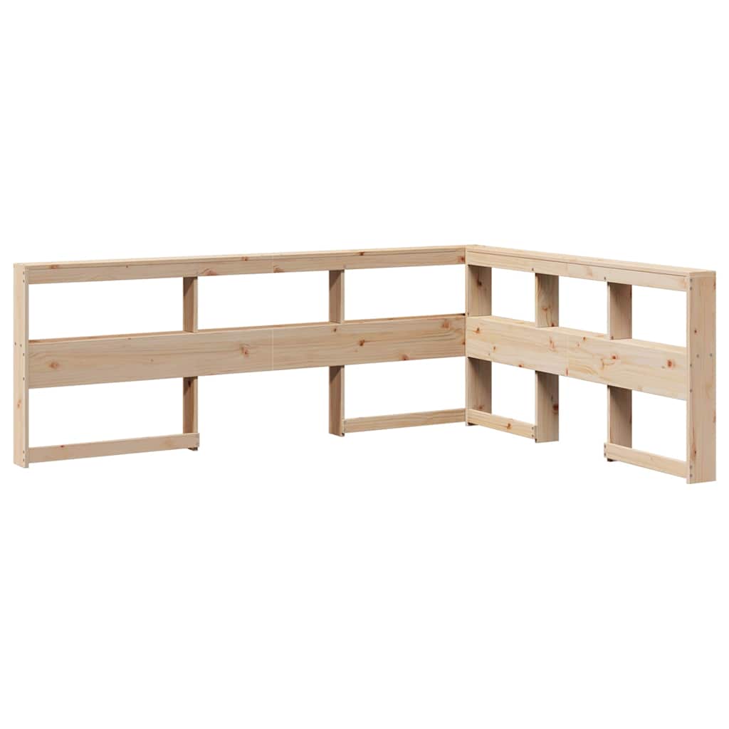Lit bibliothèque sans matelas 160x200 cm bois massif de pin - XIOS