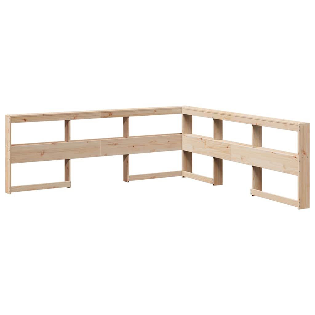 Lit bibliothèque sans matelas 200x200 cm bois massif de pin - XIOS