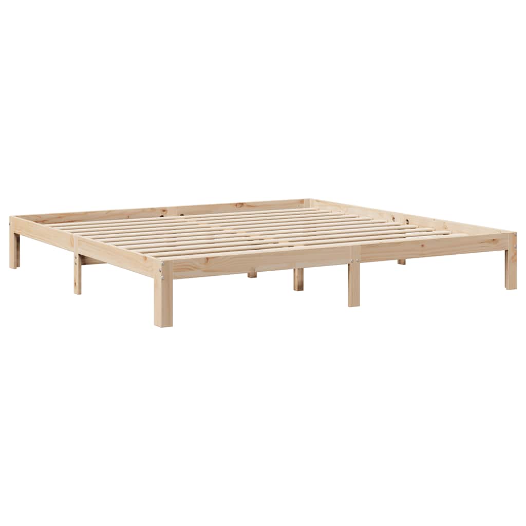 Lit bibliothèque sans matelas 180x200 cm bois massif de pin - XIOS