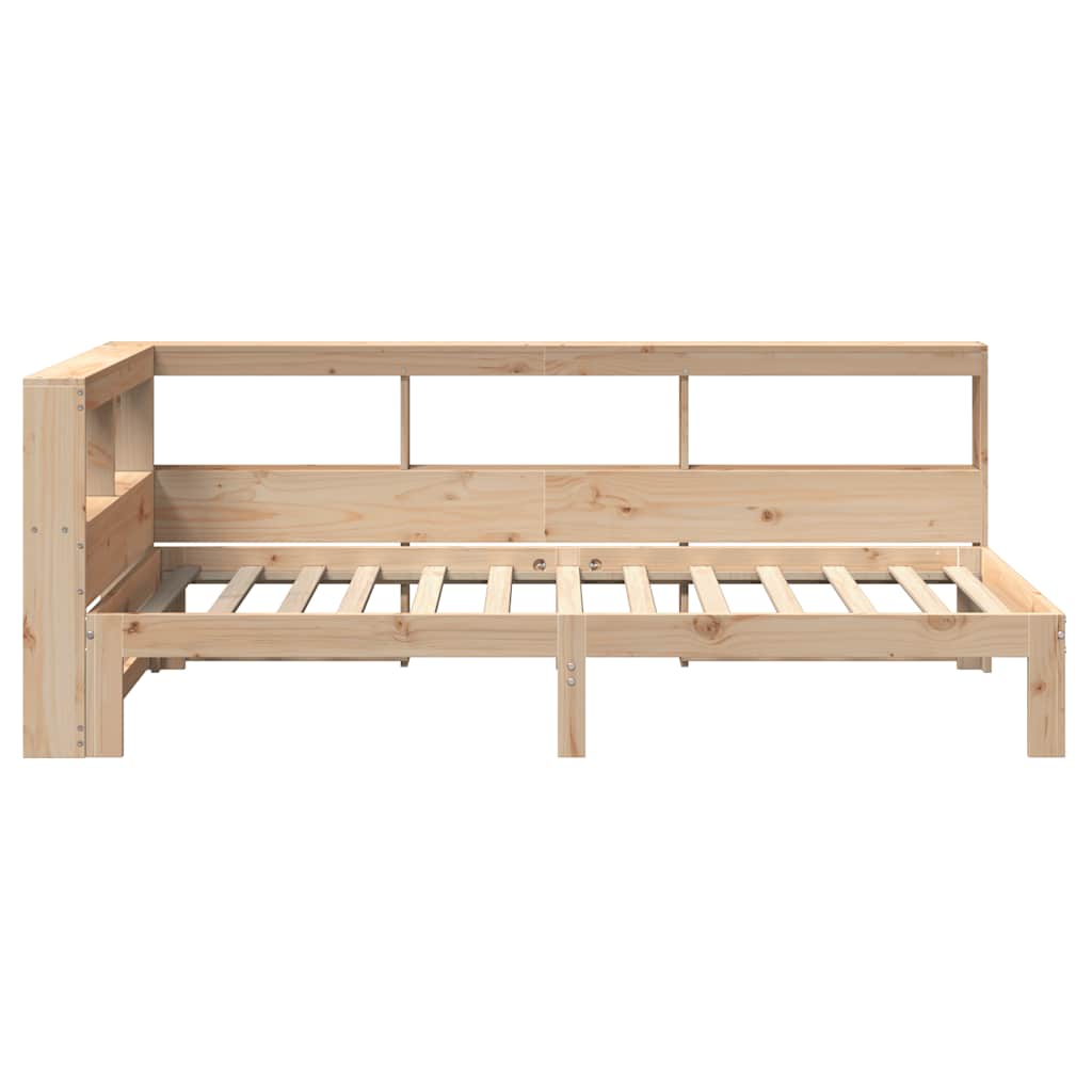 Lit bibliothèque sans matelas 100x200 cm bois massif de pin - XIOS