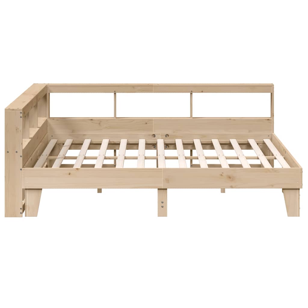 Lit bibliothèque sans matelas 180x200 cm bois massif de pin - XIOS