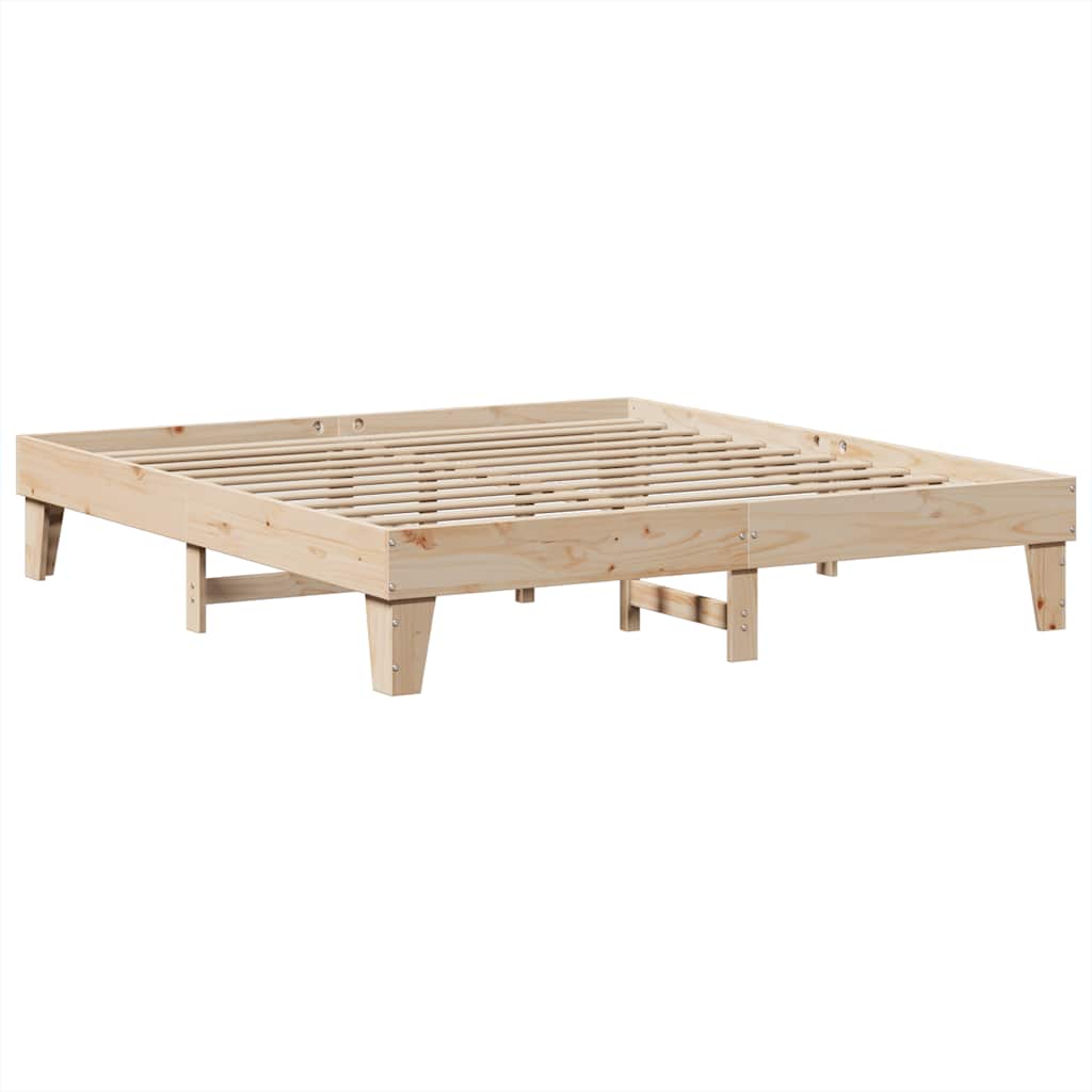 Lit bibliothèque sans matelas 180x200 cm bois massif de pin - XIOS
