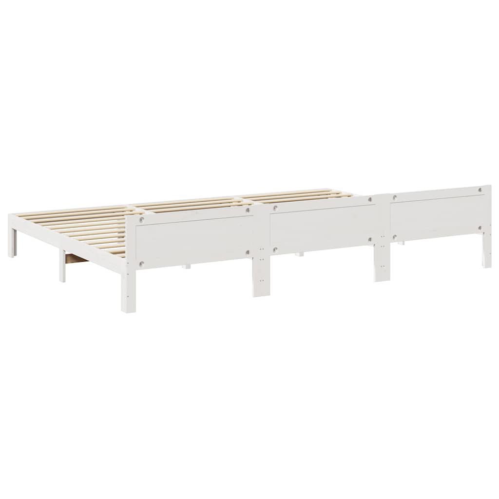 Cadre de lit familial sans matelas blanc 270x200 cm - XIOS