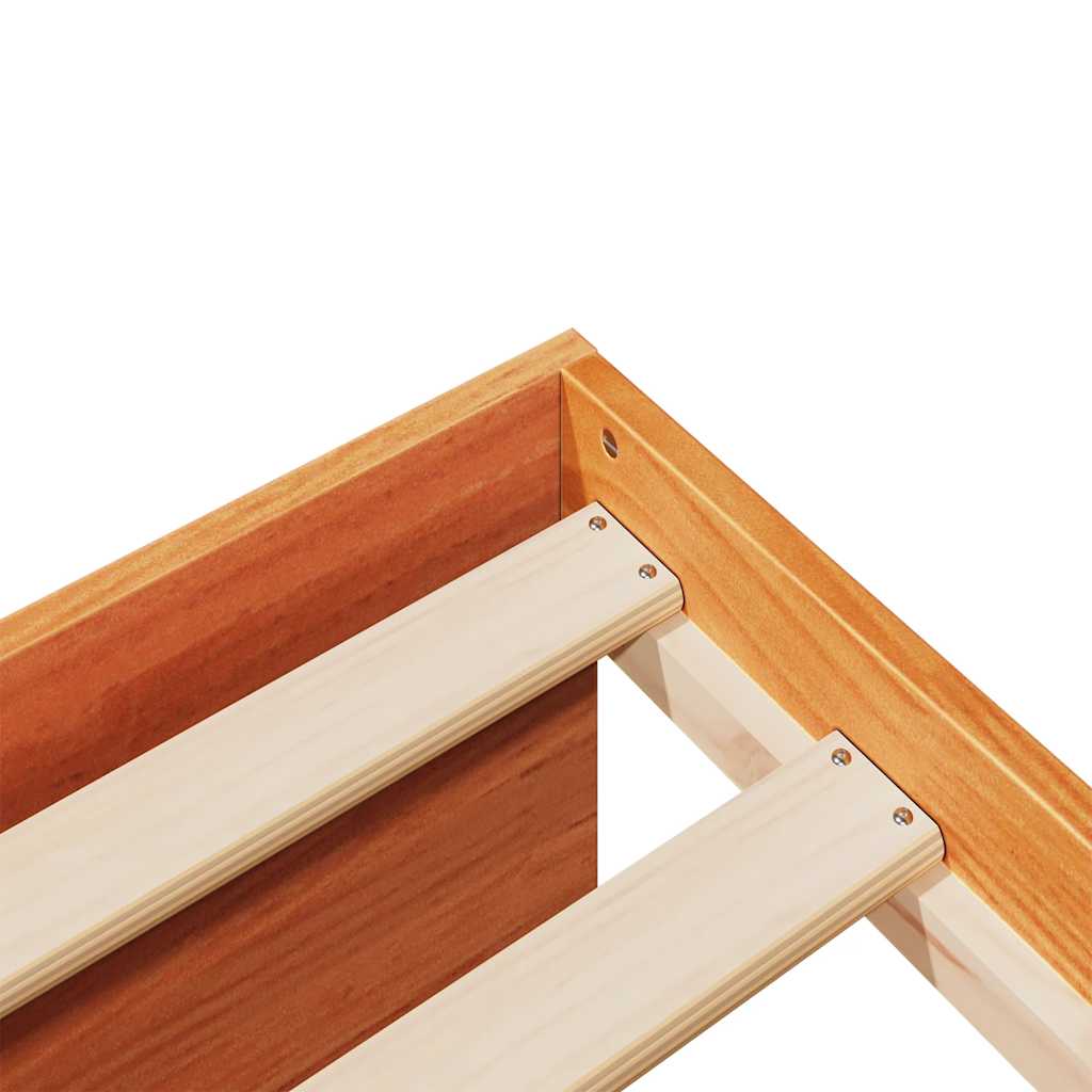Lit de jour avec matelas cire marron 100x200 cm bois pin massif - XIOS