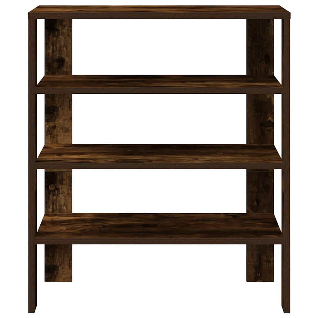 Étagère à chaussures chêne fumé 61x32x70 cm bois d'ingénierie