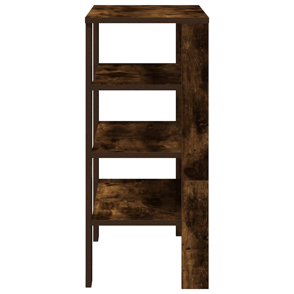 Étagère à chaussures chêne fumé 61x32x70 cm bois d'ingénierie