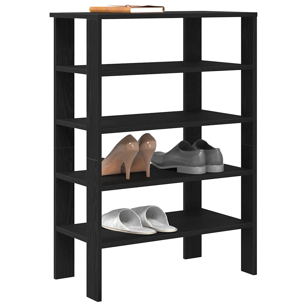 Étagère à chaussures noir 61x32x87,5 cm bois d'ingénierie - XIOS