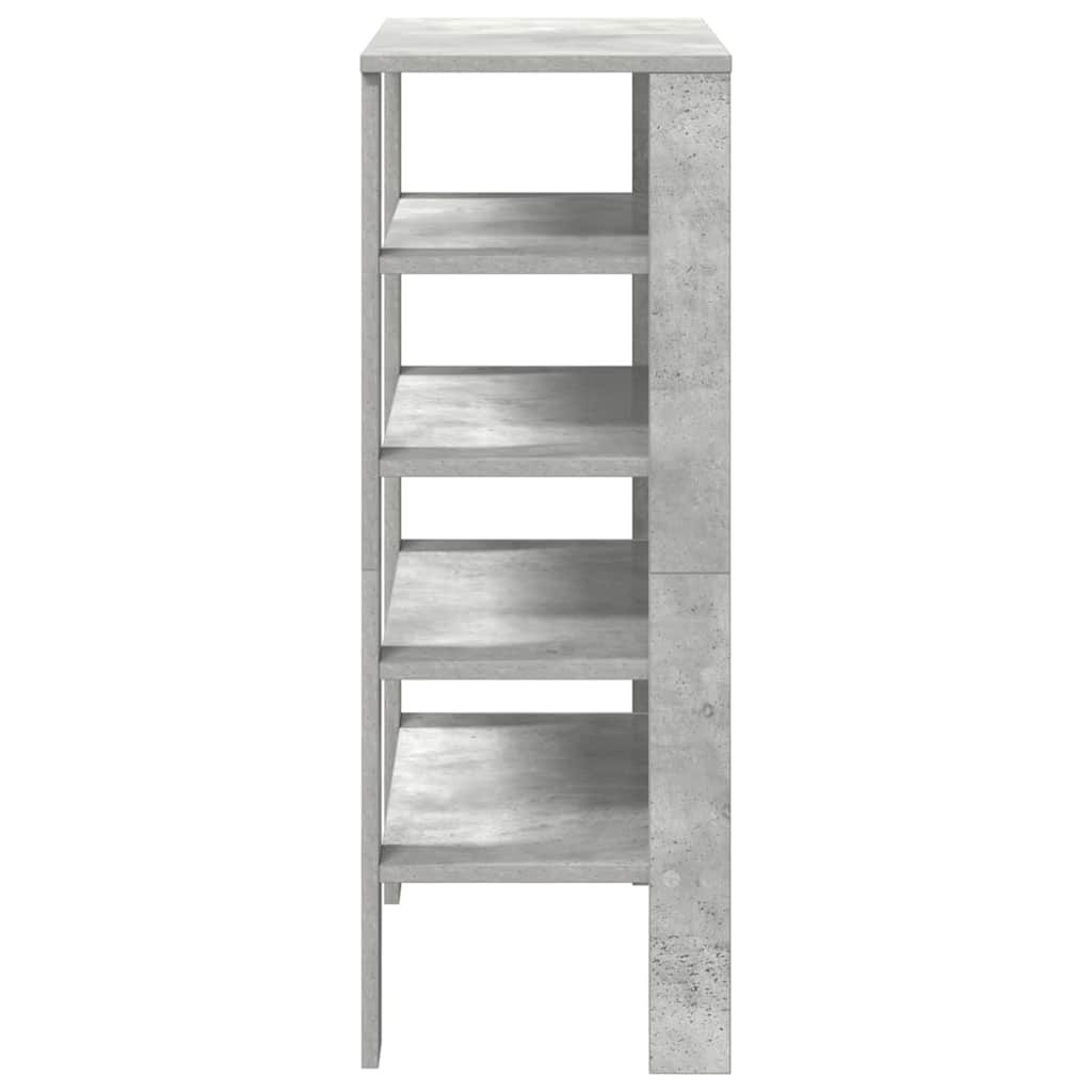 Étagère à chaussures gris béton 61x32x87,5 cm bois d'ingénierie - XIOS