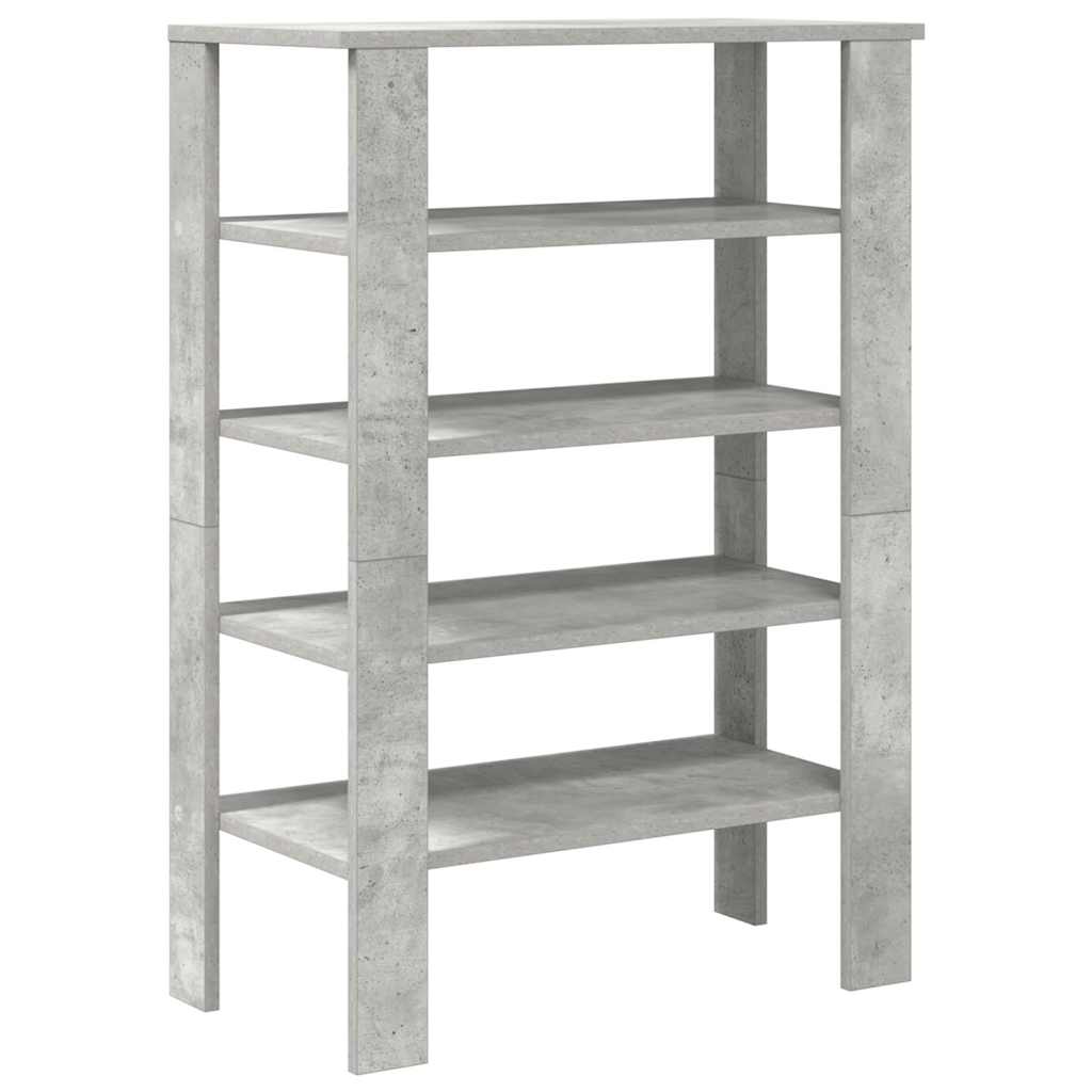 Étagère à chaussures gris béton 61x32x87,5 cm bois d'ingénierie - XIOS