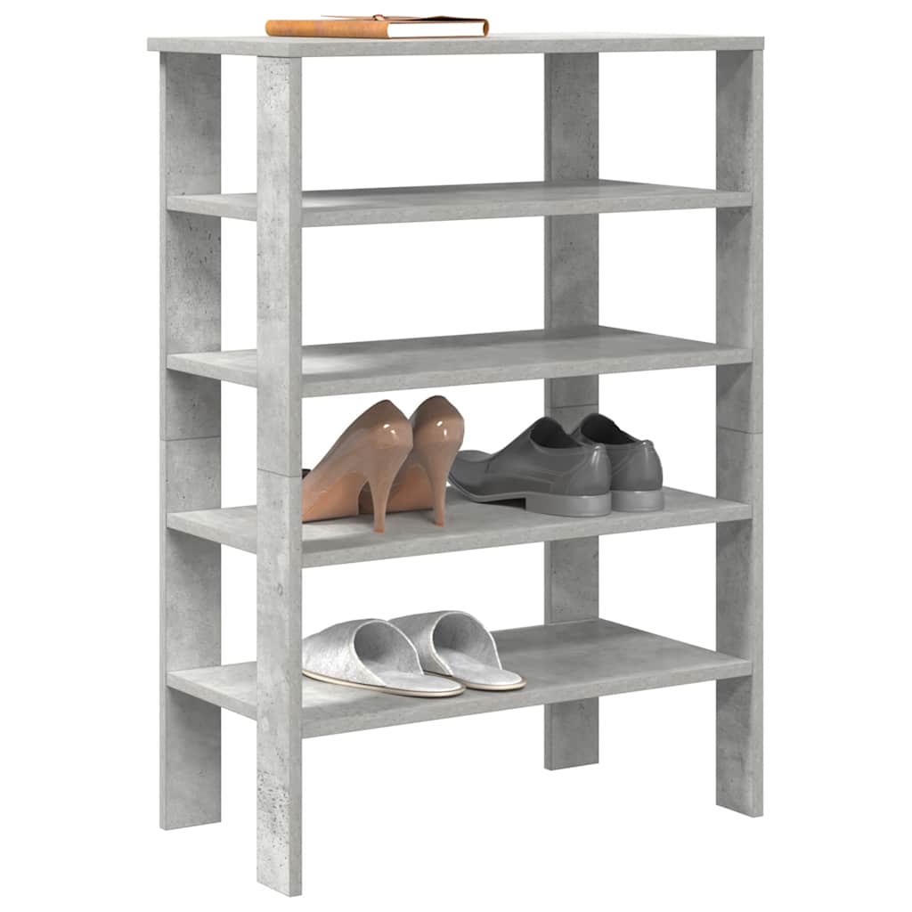 Étagère à chaussures gris béton 61x32x87,5 cm bois d'ingénierie - XIOS