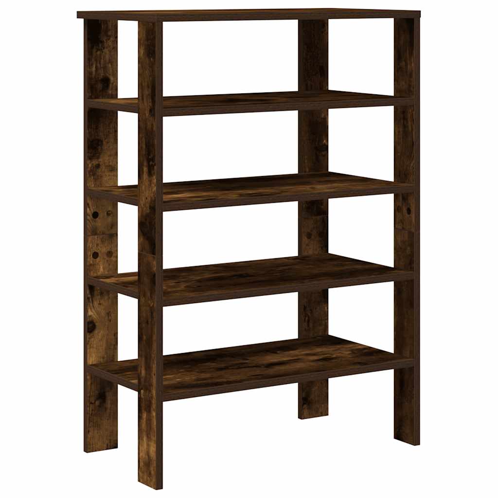 Étagère à chaussures chêne fumé 61x32x87,5 cm bois d'ingénierie - XIOS