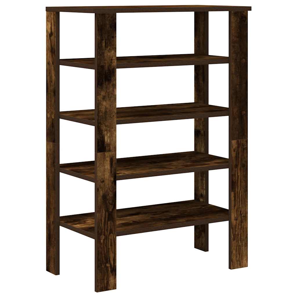 Étagère à chaussures chêne fumé 61x32x87,5 cm bois d'ingénierie - XIOS