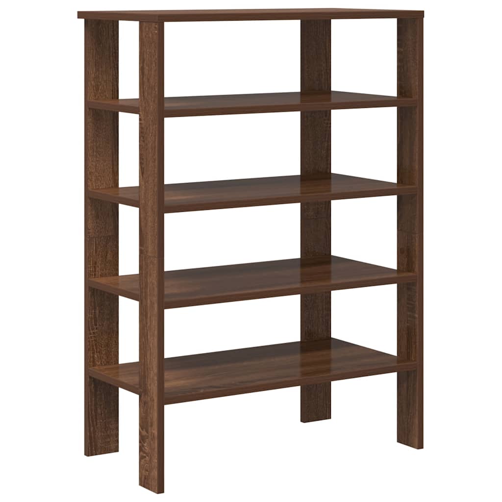 Étagère à chaussures chêne marron 61x32x87,5 cm bois ingénierie