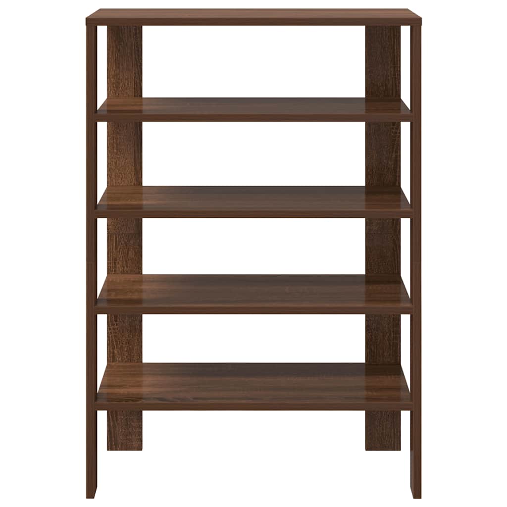Étagère à chaussures chêne marron 61x32x87,5 cm bois ingénierie