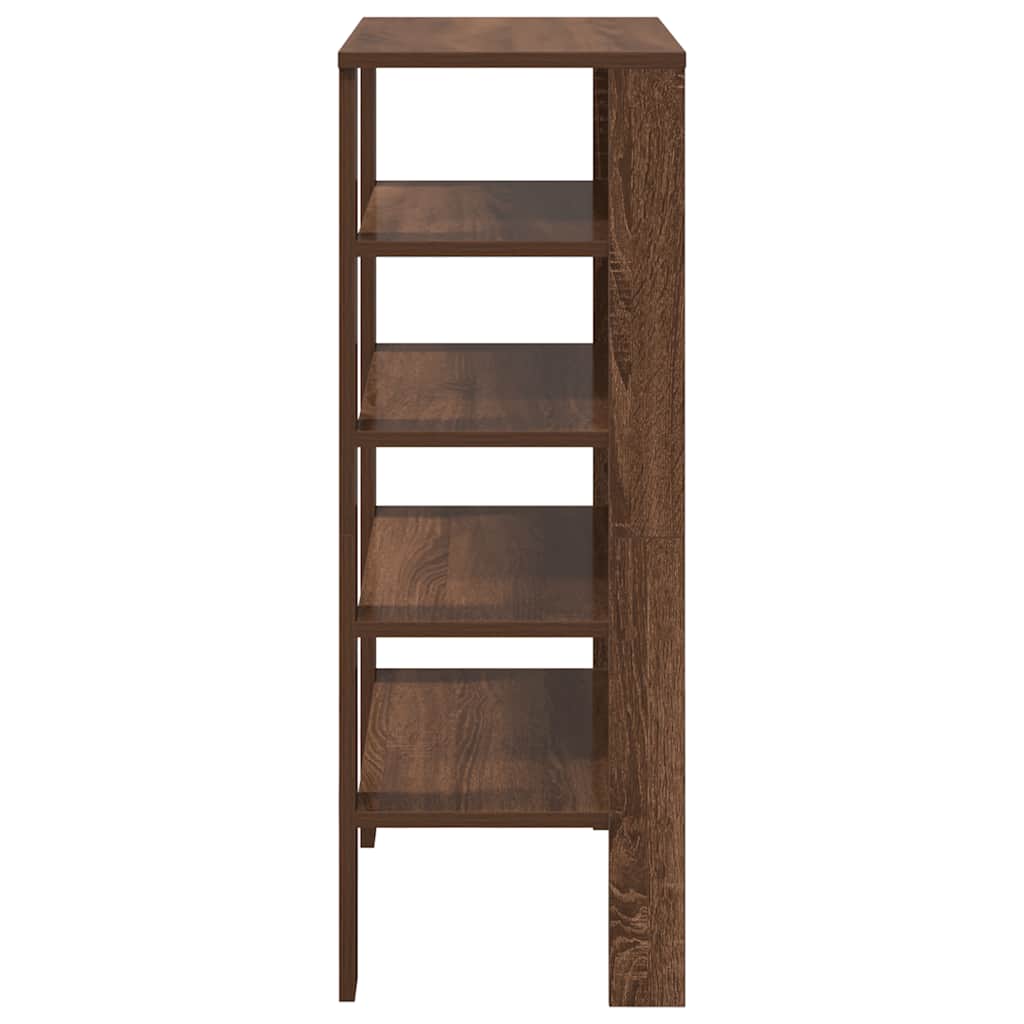 Étagère à chaussures chêne marron 61x32x87,5 cm bois ingénierie