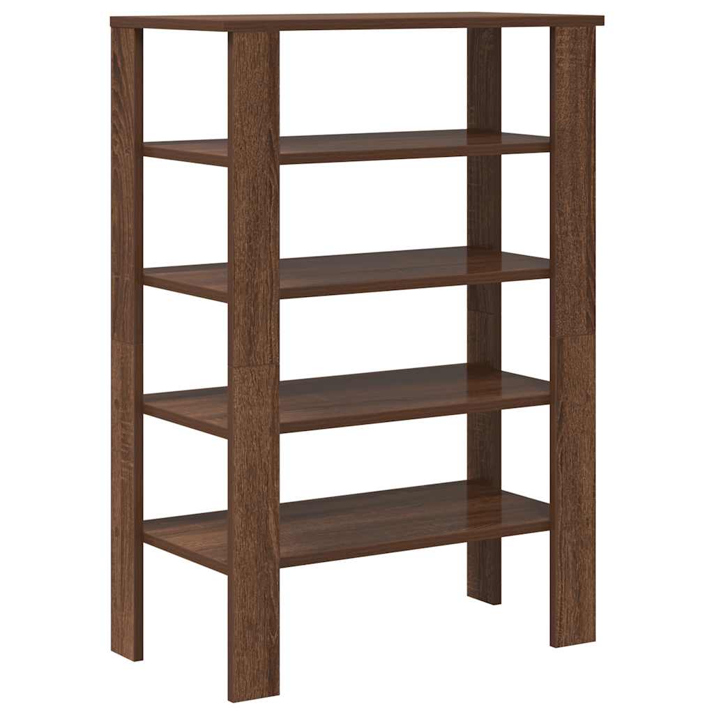 Étagère à chaussures chêne marron 61x32x87,5 cm bois ingénierie