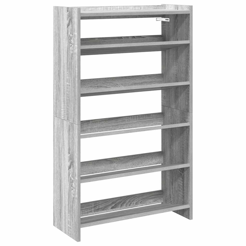 Étagère à chaussures sonoma gris 60x25x100 cm bois ingénierie - XIOS