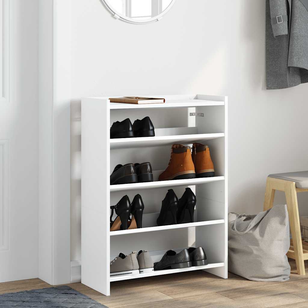 Étagère à chaussures blanc 60x25x81 cm bois d'ingénierie - XIOS