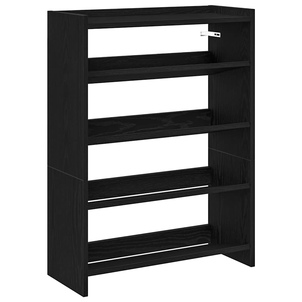 Étagère à chaussures noir 60x25x81 cm bois d'ingénierie - XIOS