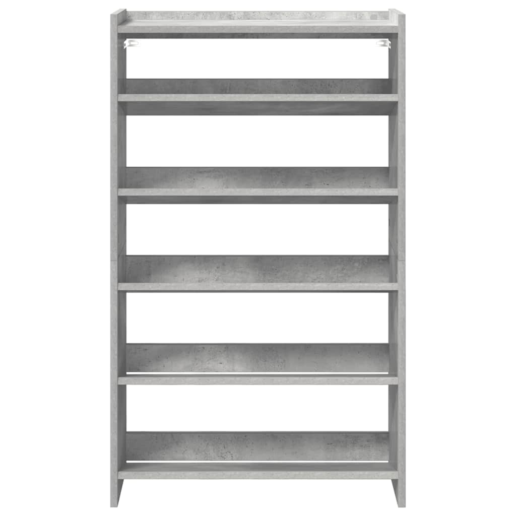 Étagère à chaussures gris béton 60x25x81 cm bois d'ingénierie - XIOS