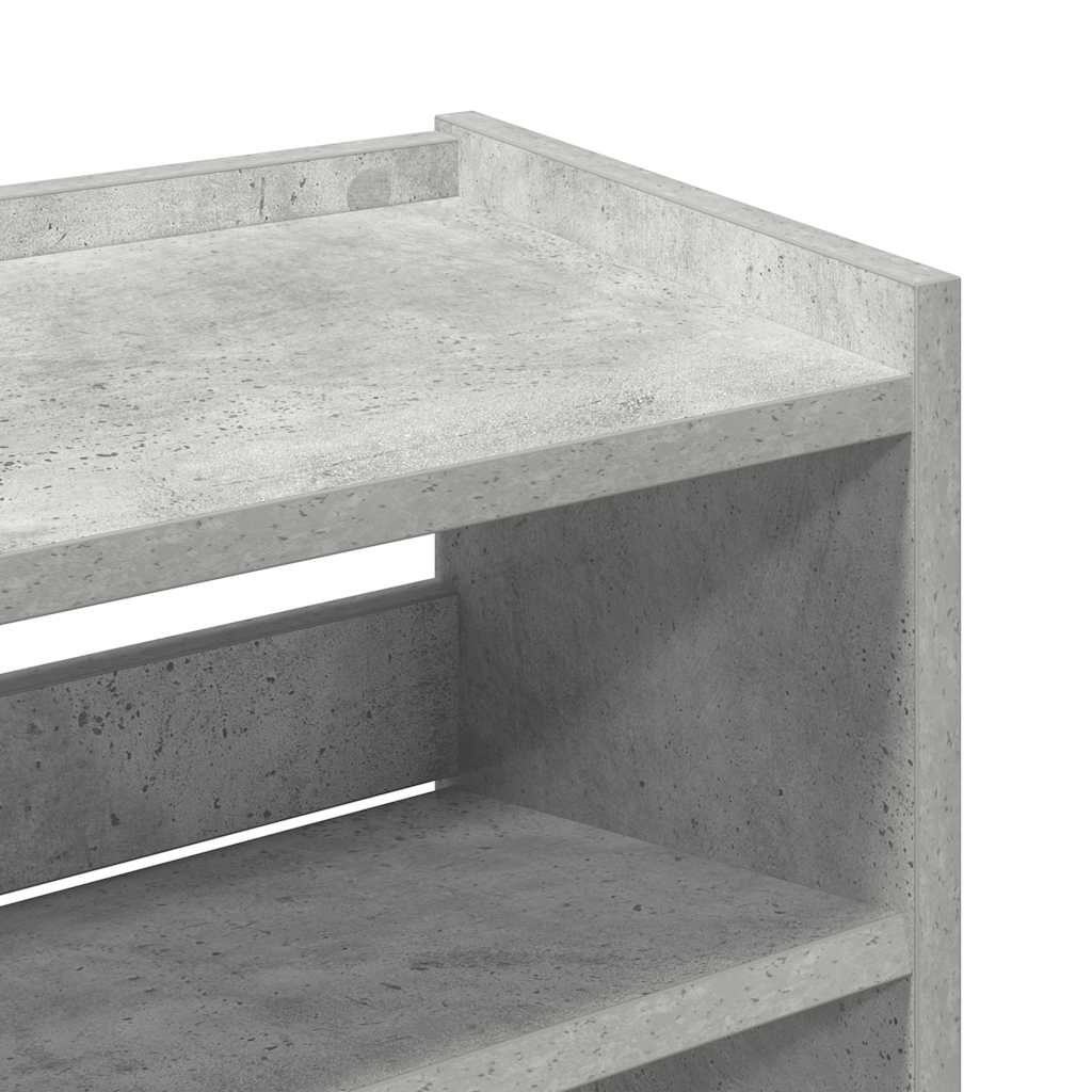 Étagère à chaussures gris béton 60x25x81 cm bois d'ingénierie - XIOS
