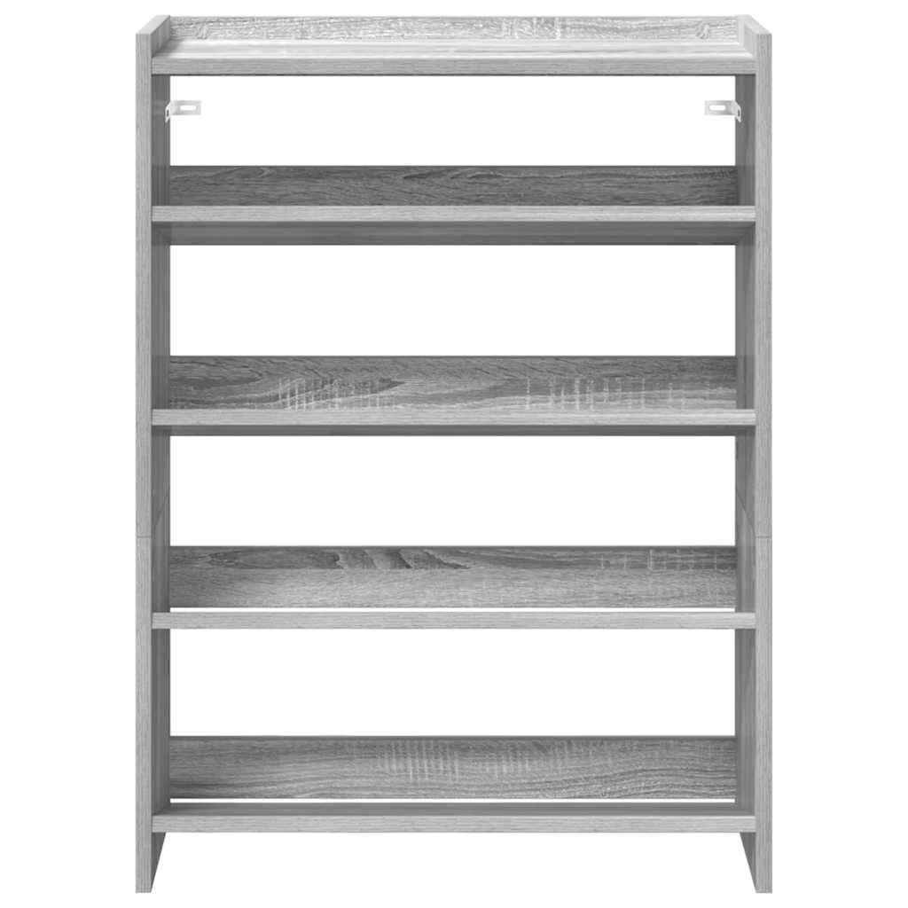 Étagère à chaussures sonoma gris 60x25x81 cm bois d'ingénierie - XIOS