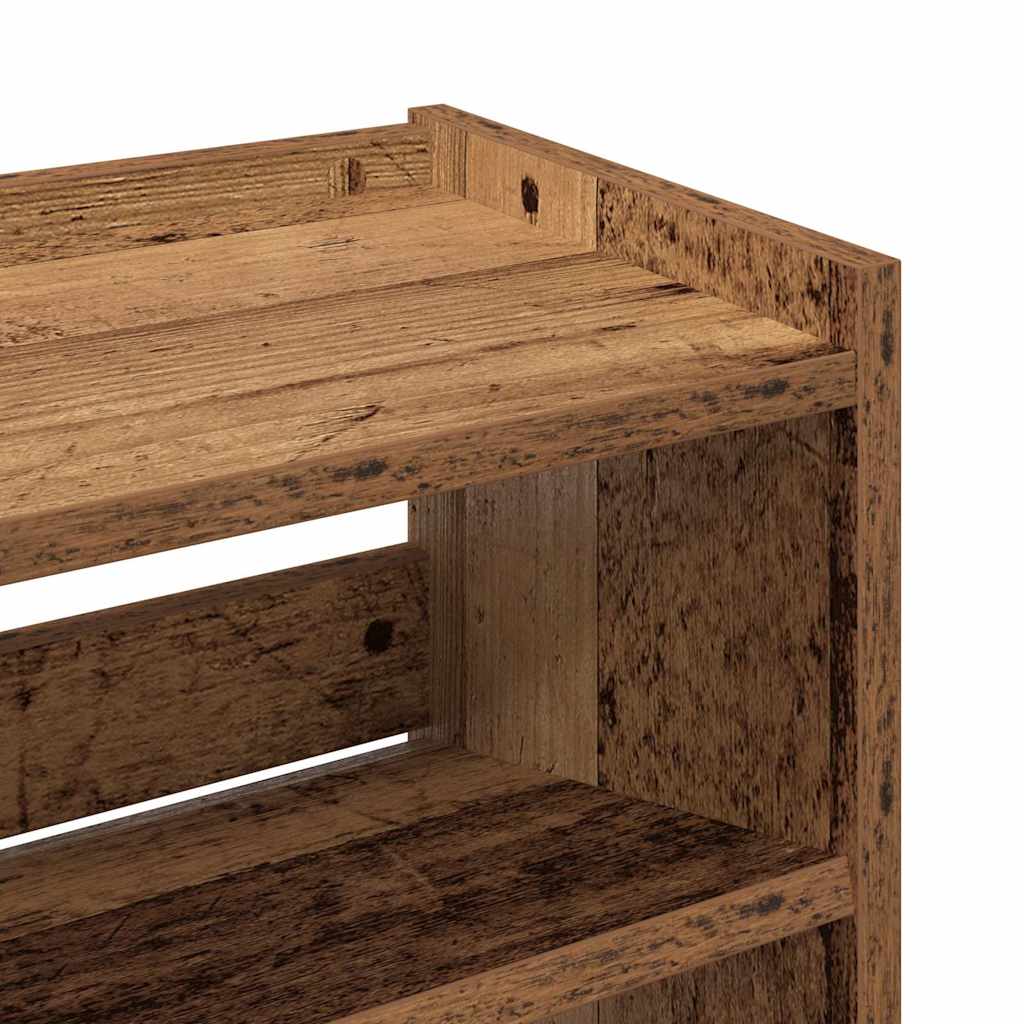 Étagère à chaussures vieux bois 60x25x81 cm bois d'ingénierie - XIOS