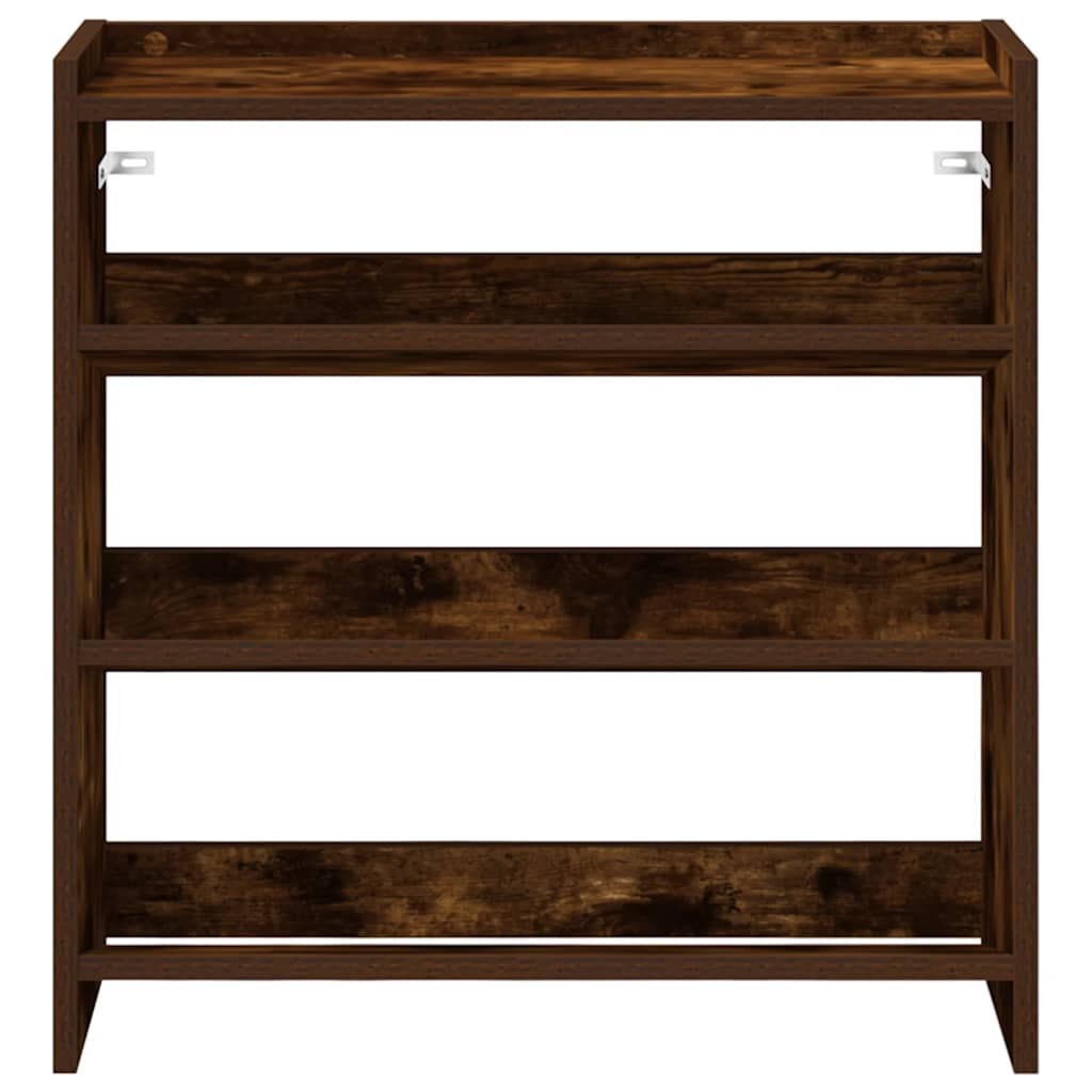 Étagère à chaussures chêne fumé 60x25x62 cm bois d'ingénierie - XIOS