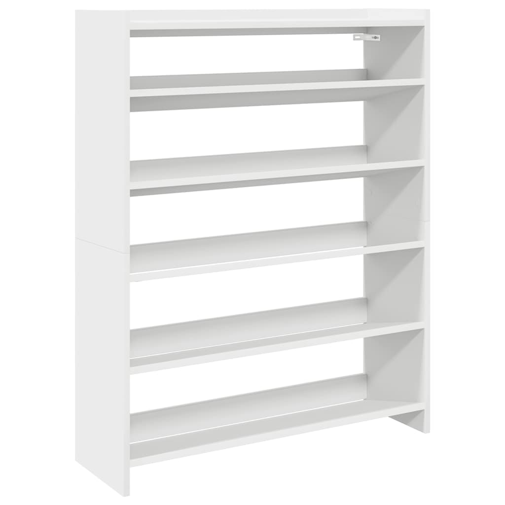 Étagère à chaussures blanc 80x25x100 cm bois d'ingénierie - XIOS