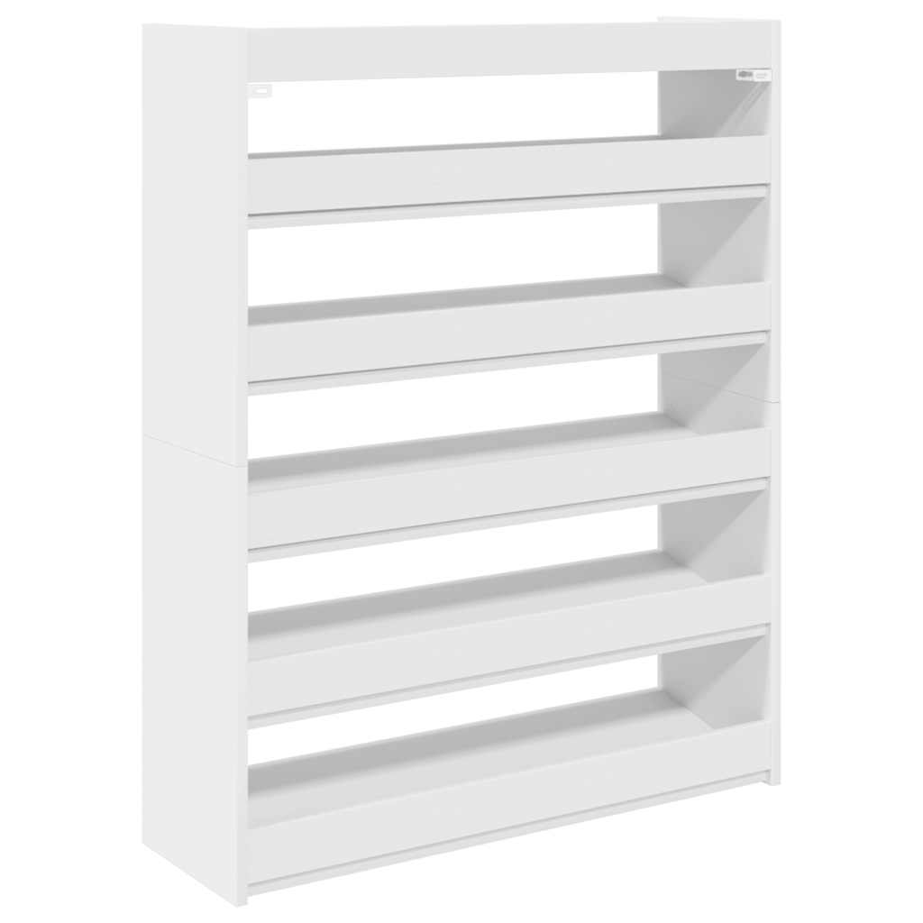 Étagère à chaussures blanc 80x25x100 cm bois d'ingénierie - XIOS